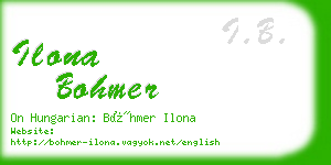 ilona bohmer business card